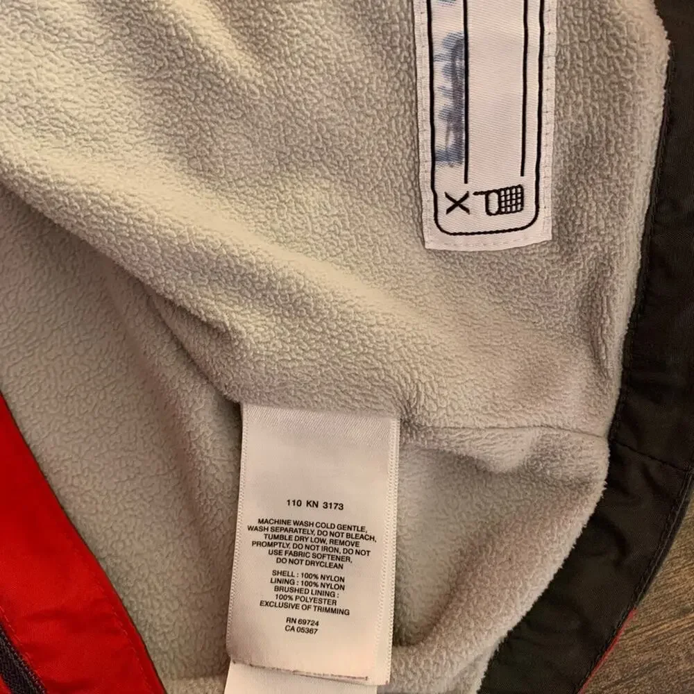 COLUMBIA Boy’s Red/Gray Fleece Lined Hooded Zip Up Jacket / Size: 18 Months
